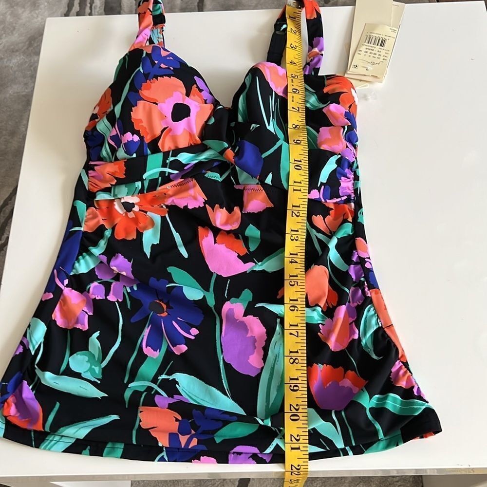 Profile by Gottex Floral D Cup Underwire Tankini Swim Top 34D - Picture 6 of 8
